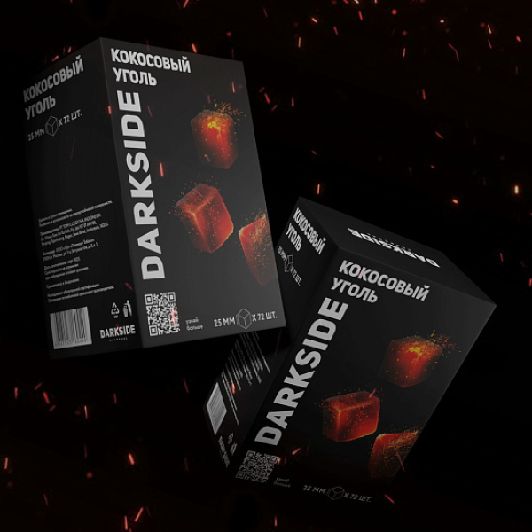 Уголь DARKSIDE CHARCOAL (BIG CUBE) 1KG 72 BRICKS в Хабаровске