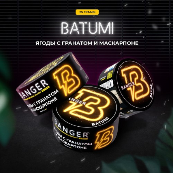 Табак Banger Batumi (Ягоды с Гранатом и Маскарпоне) 25 гр в Хабаровске
