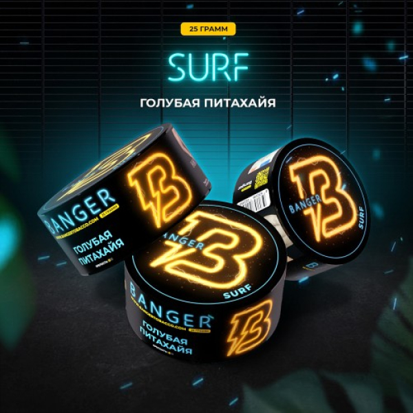 Табак Banger Surf (Голубая Питахайя) 25 гр в Хабаровске