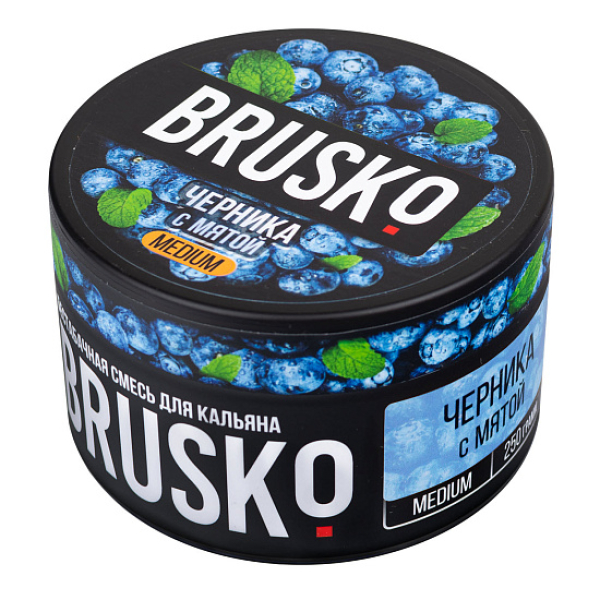 Смесь BRUSKO ЧЕРНИКА С МЯТОЙ (MEDIUM) 250 гр в Хабаровске