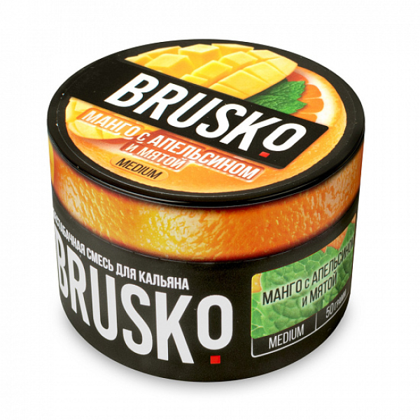 Смесь Brusko Medium Манго апельсин мята 50 грамм в Хабаровске