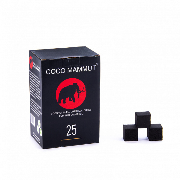 Уголь Cocomammut 25мм для кальяна - 1кг (72 шт) в Хабаровске