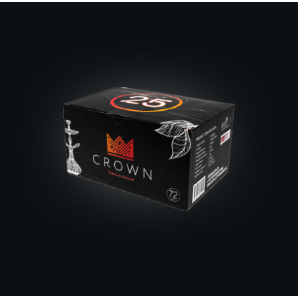 Уголь Crown 25 мм для кальяна (72 шт.) в Хабаровске