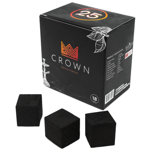 Кокосовый уголь Crown 25мм - 18 шт. в Хабаровске