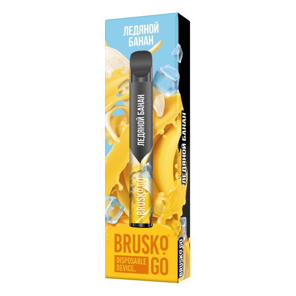 Одноразовая электронная сигарета Brusko Go Ледяной Банан 800 затяжек в Хабаровске