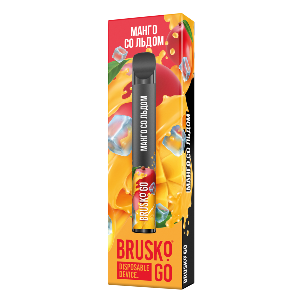 Одноразовая электронная сигарета Brusko Go Манго Со Льдом 800 затяжек в Хабаровске