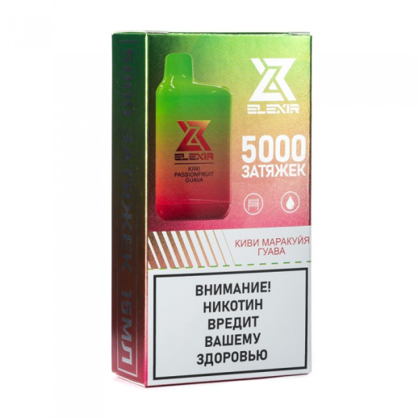 Elexir (Kiwi Passionfruit Guava (Киви маракуйя гуава)), 5000 тяг в Хабаровске