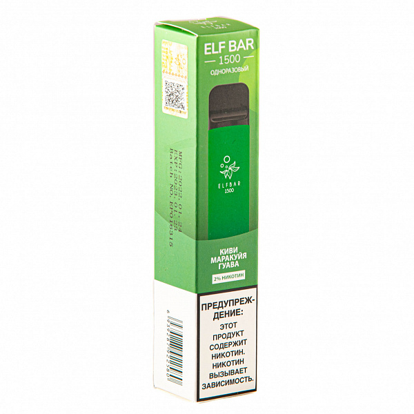 ELFBAR KIWI PASSION FRUIT GUAVA, 1500 тяг в Хабаровске