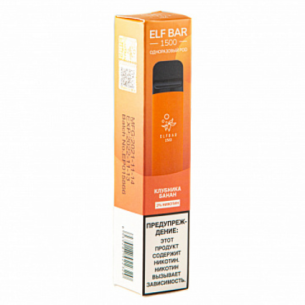 ELFBAR STRAWBERRY BANANA, 1500 тяг в Хабаровске