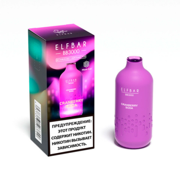 Elfbar BB3000 Клюквенная сода, 3000 тяг в Хабаровске