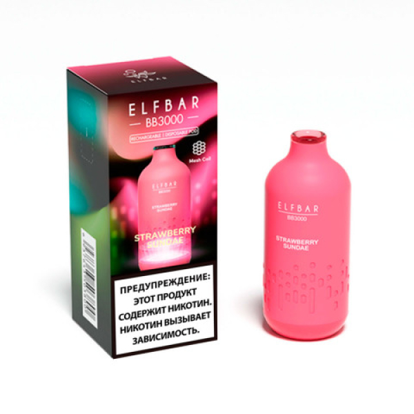 Elfbar BB3000 Мороженое с клубничным джемом, 3000 тяг в Хабаровске