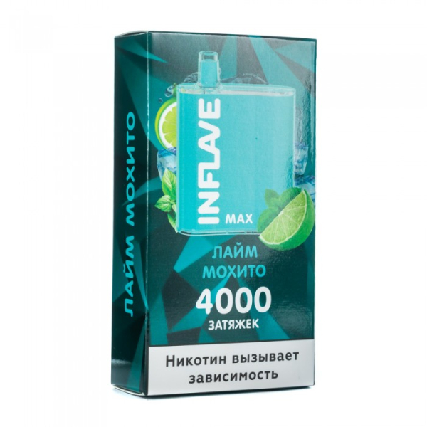 INFLAVE MAX Лайм мохито, 4000 тяг в Хабаровске