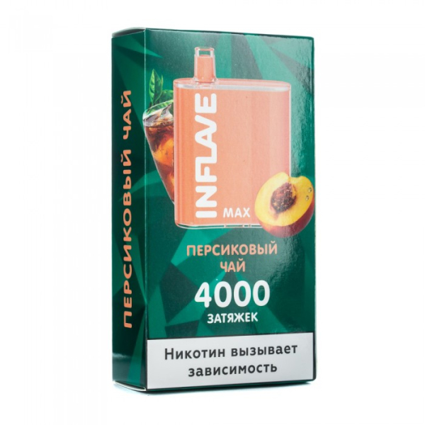 INFLAVE MAX Персиковый чай, 4000 тяг в Хабаровске