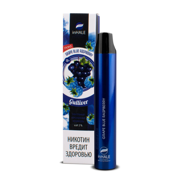 inHale Guliver Hard Grape Blue Raspberry (Ежевика С Виноградом) 1500 затяжек в Хабаровске