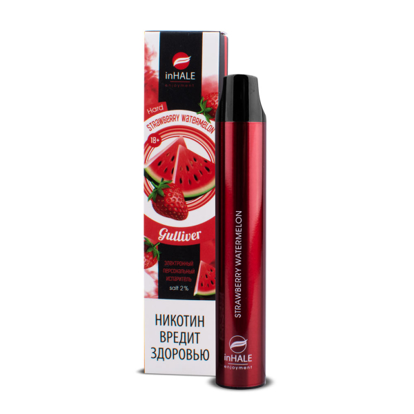 inHale Guliver Hard Strawberry Watermelon (Клубника Арбуз) 1500 затяжек в Хабаровске
