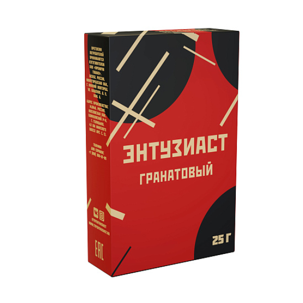 Табак ЭНТУЗИАСТ ГРАНАТОВЫЙ 25 гр в Хабаровске