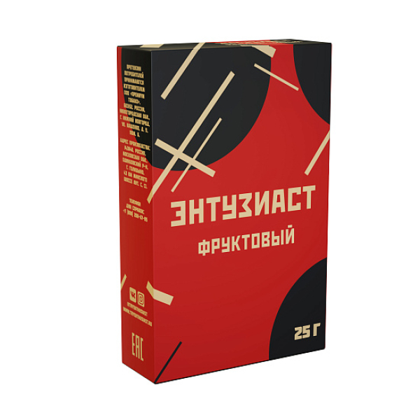 Табак ЭНТУЗИАСТ ФРУКТОВЫЙ 25 гр в Хабаровске