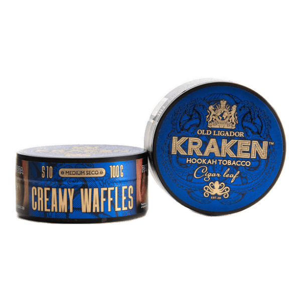 Табак Kraken Medium Seco Creamy Waffles (Сливочные вафли) 100 гр в Хабаровске