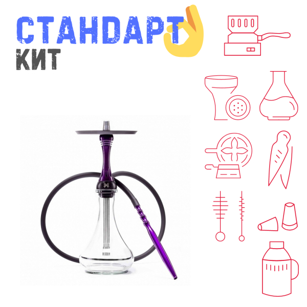 Набор с кальяном  Alpha Hookah X Purple СТАНДАРТ в Хабаровске