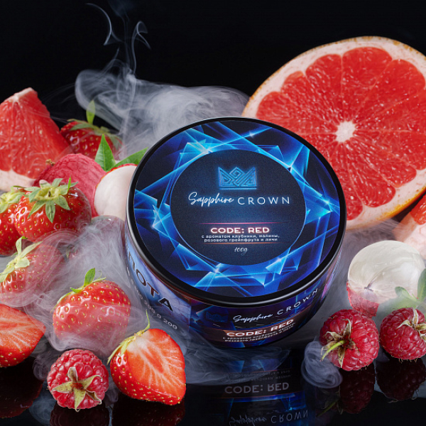 Табак Sapphire Crown Code red (Малина клубника) 100 гр в Хабаровске