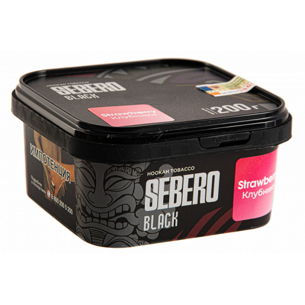 Табак SEBERO BLACK STRAWBERRY 200 гр в Хабаровске