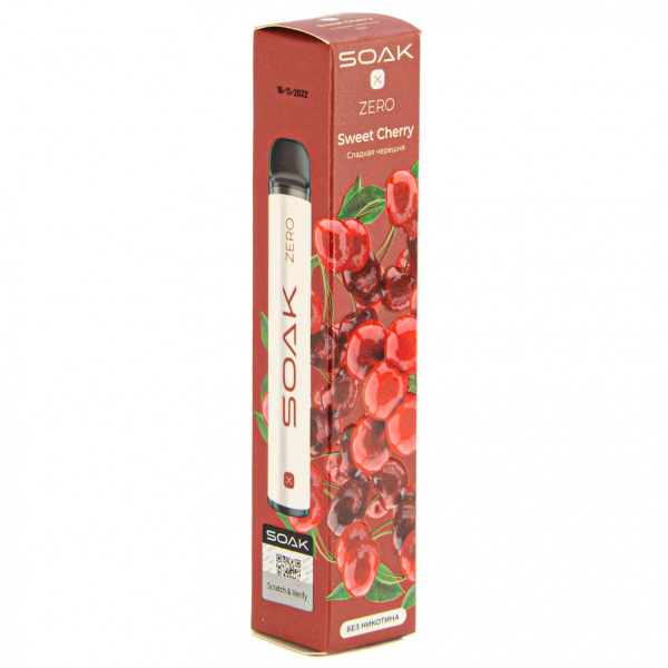 SOAK X ZERO Sweet cherry 1500 затяжек (без никотина) в Хабаровске