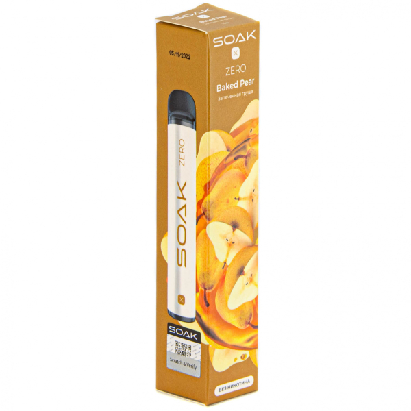 SOAK X ZERO Baked pear 1500 затяжек (без никотина) в Хабаровске