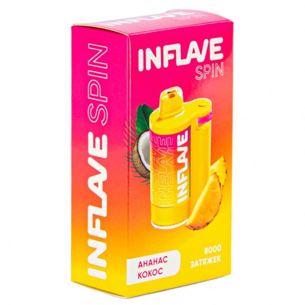 INFLAVE SPIN Ананас кокос (8000 затяжек) в Хабаровске