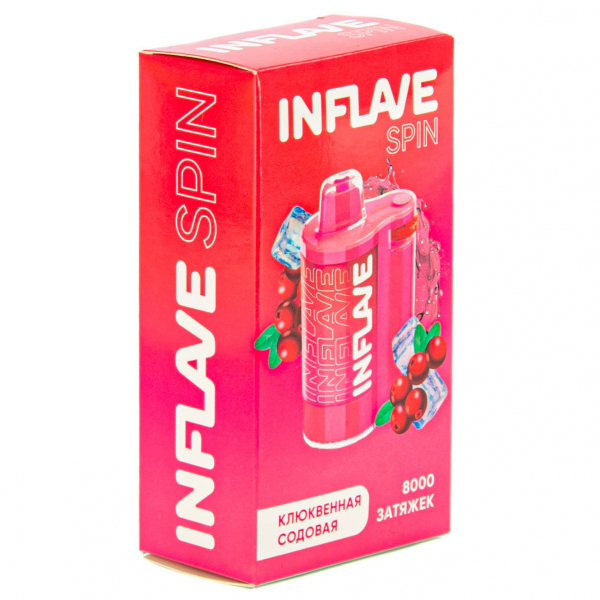 INFLAVE SPIN Клюквенная содовая (8000 затяжек) в Хабаровске