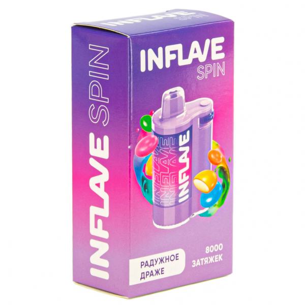 INFLAVE SPIN Радужное драже (8000 затяжек) в Хабаровске
