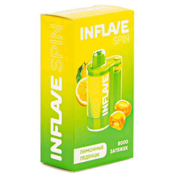 INFLAVE SPIN Лимонные леденцы (8000 затяжек) в Хабаровске