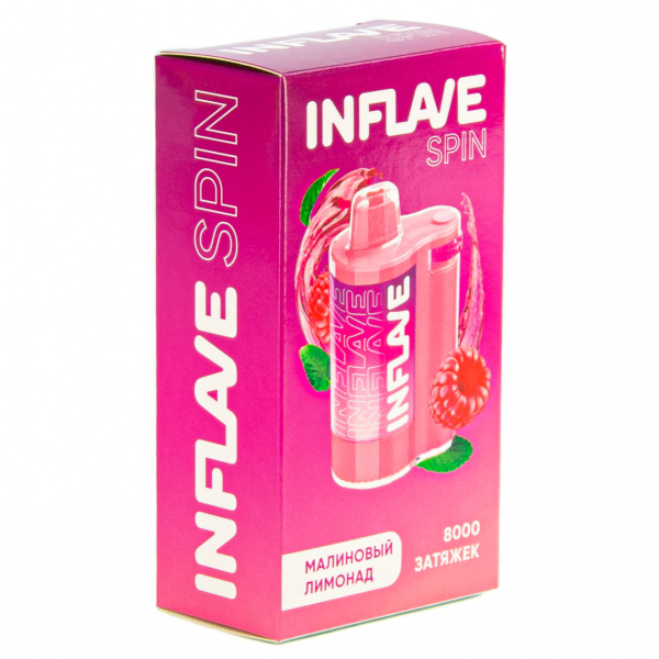 INFLAVE SPIN Малиновый лимонад (8000 затяжек) в Хабаровске