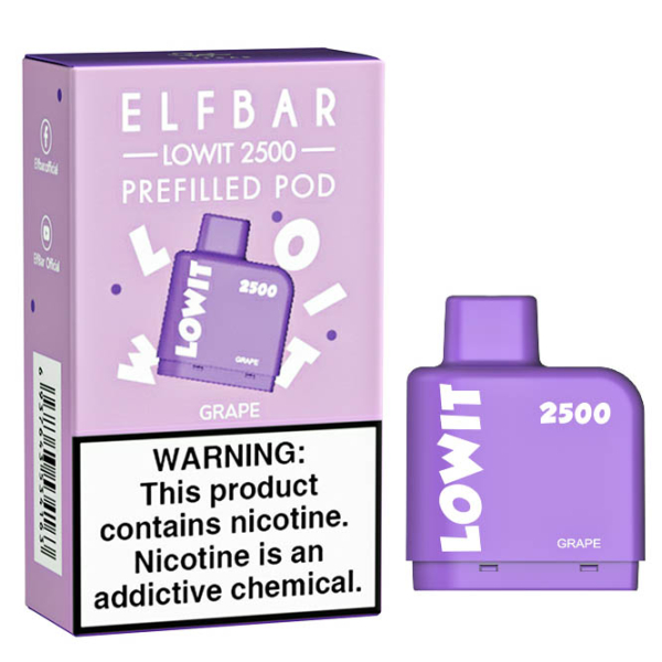 Картридж Elf Bar Lowit 2500 20 мг, 6 мл (Grape) в Хабаровске