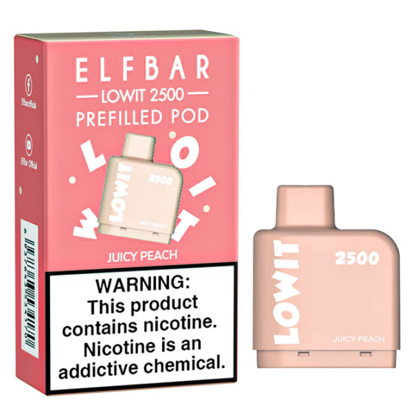 Картридж Elf Bar Lowit 2500 20 мг, 6 мл (Juicy Peach) в Хабаровске