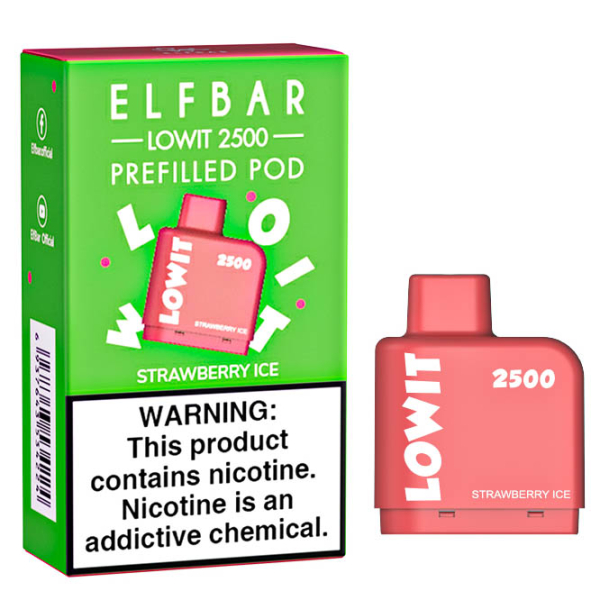 Картридж Elf Bar Lowit 2500 20 мг, 6 мл (Strawberry Ice) в Хабаровске