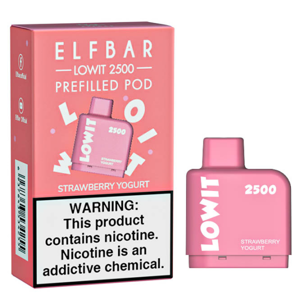 Картридж Elf Bar Lowit 2500 20 мг, 6 мл (Strawberry Yogurt) в Хабаровске