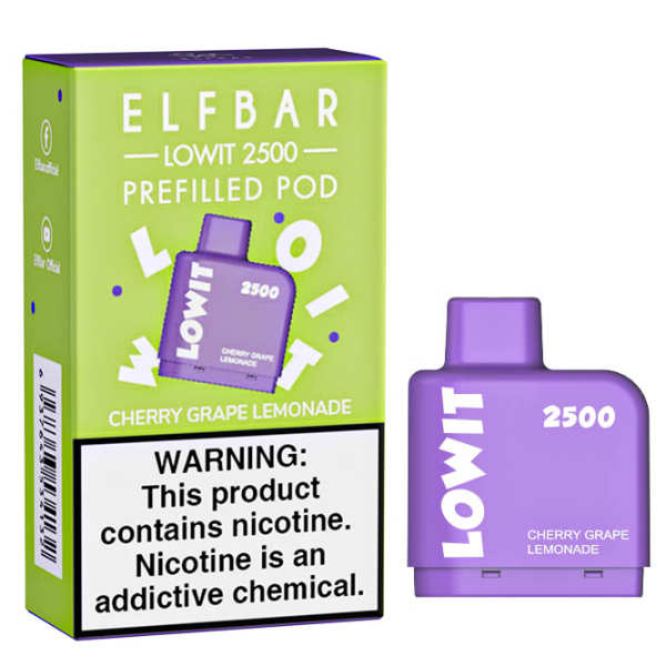 Картридж Elf Bar Lowit 2500 20 мг, 6 мл (Cherry Grape Lemonade) в Хабаровске