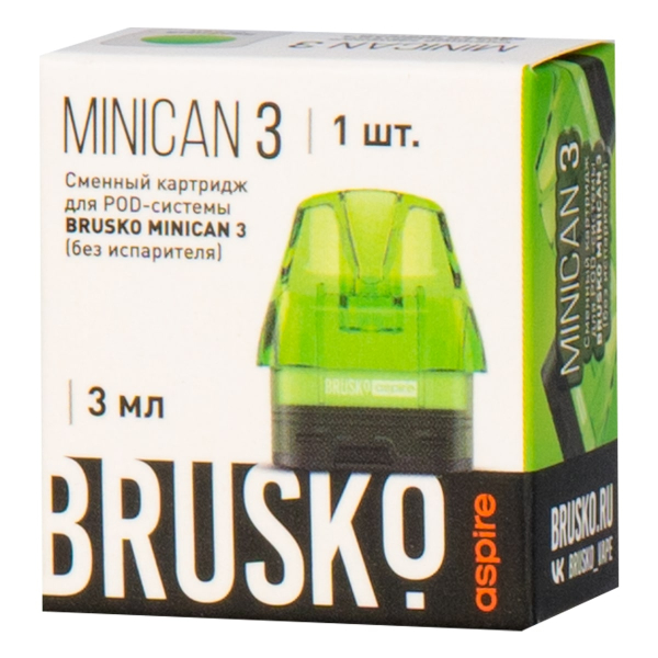 Картридж Brusko Minican 3 зелёный в Хабаровске