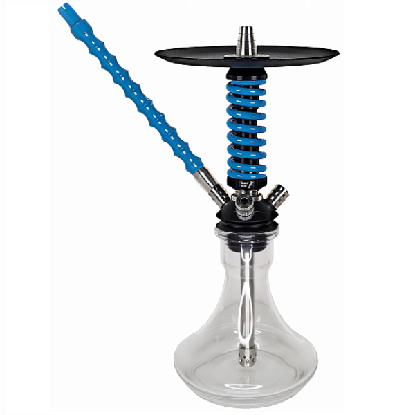 Кальян Mamay Custom Coilovers Micro Черный-Голубой Лак  в Хабаровске