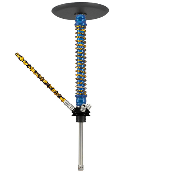 Кальян Mamay Custom V3 №12 Coilovers Голубой Золотой Сплеш  в Хабаровске