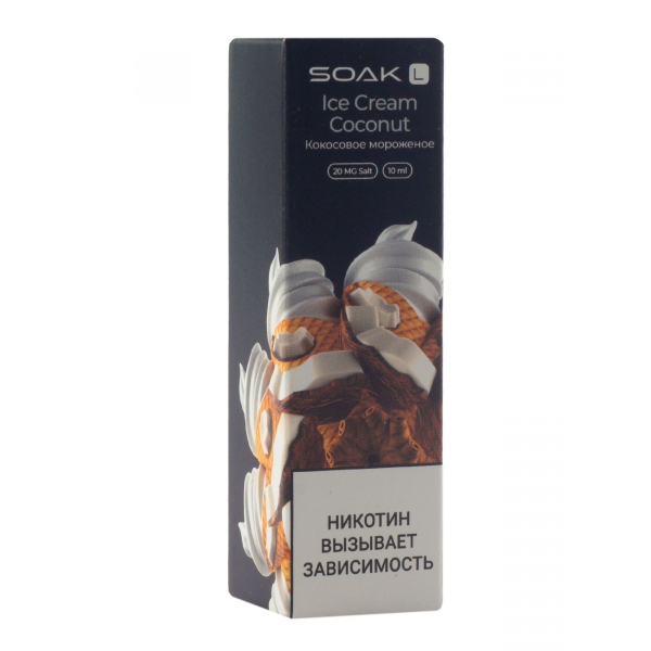 Жидкость Soak Ice Cream Coconut 10 Мл 2 Мг в Хабаровске