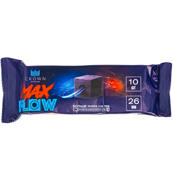 Уголь Crown Maxflow Кокосовый 10 Шт (26 Мм) в Хабаровске