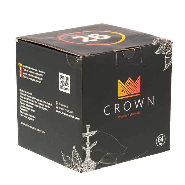 Уголь Crown Кокосовый 64 Шт (26 Мм) в Хабаровске