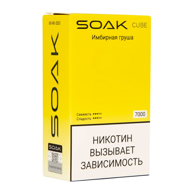 Soak Cube Имбирная Груша 7000 Затяжек в Хабаровске