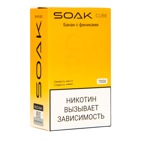 Soak Cube Банан С Финиками 7000 Затяжек в Хабаровске