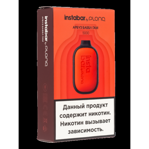 Plonq Instabar Арбуз Баббл Гам (5000 Затяжек) 20 Мг в Хабаровске