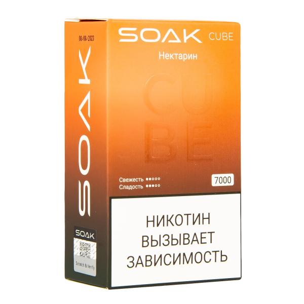Soak Cube Нектарин 7000 Затяжек в Хабаровске
