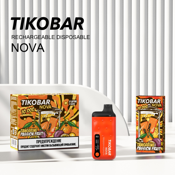 Электронка Tikobar Nova Мандарин Маракуйя 10000 Затяжек в Хабаровске