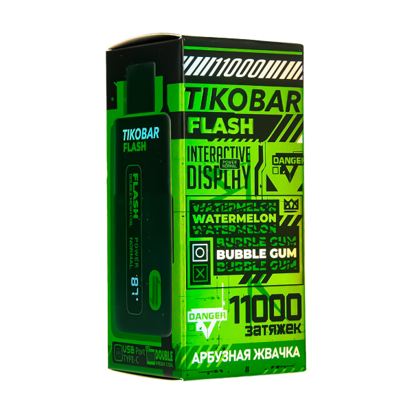 Электронка Tikobar Flash Арбузная Жвачка 11000 Затяжек в Хабаровске