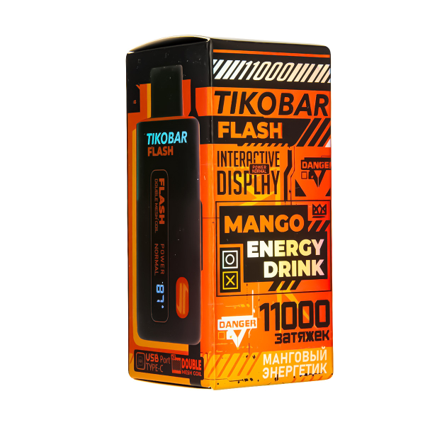 Электронка Tikobar Flash Манговый Энергетик 11000 Затяжек в Хабаровске